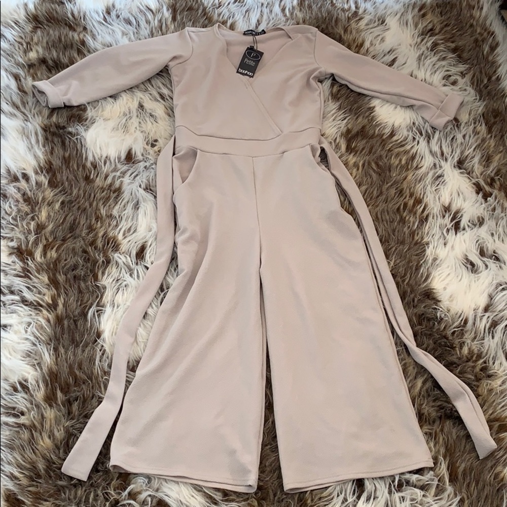 Petite Nora Roll Sleeve Relax Culotte Jumpsuit